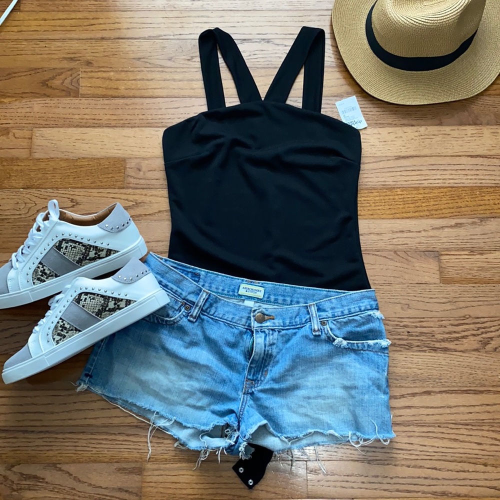 NWT Black Sleeveless blouse bodysuit